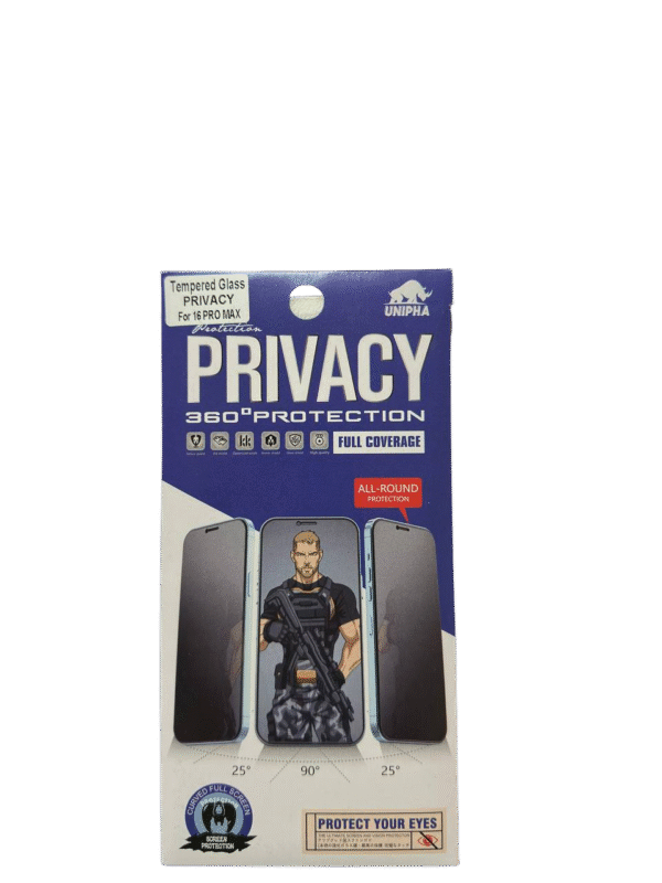 Vidrio9d Privacidad Unipha 16 PRO MAX