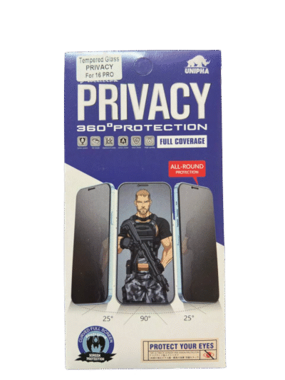 Vidrio9d Privacidad Unipha iPhone 16 PRO