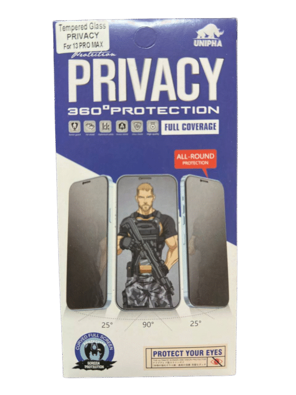 Vidrio9d Privacidad Unipha iPhone 13 PRO MAX