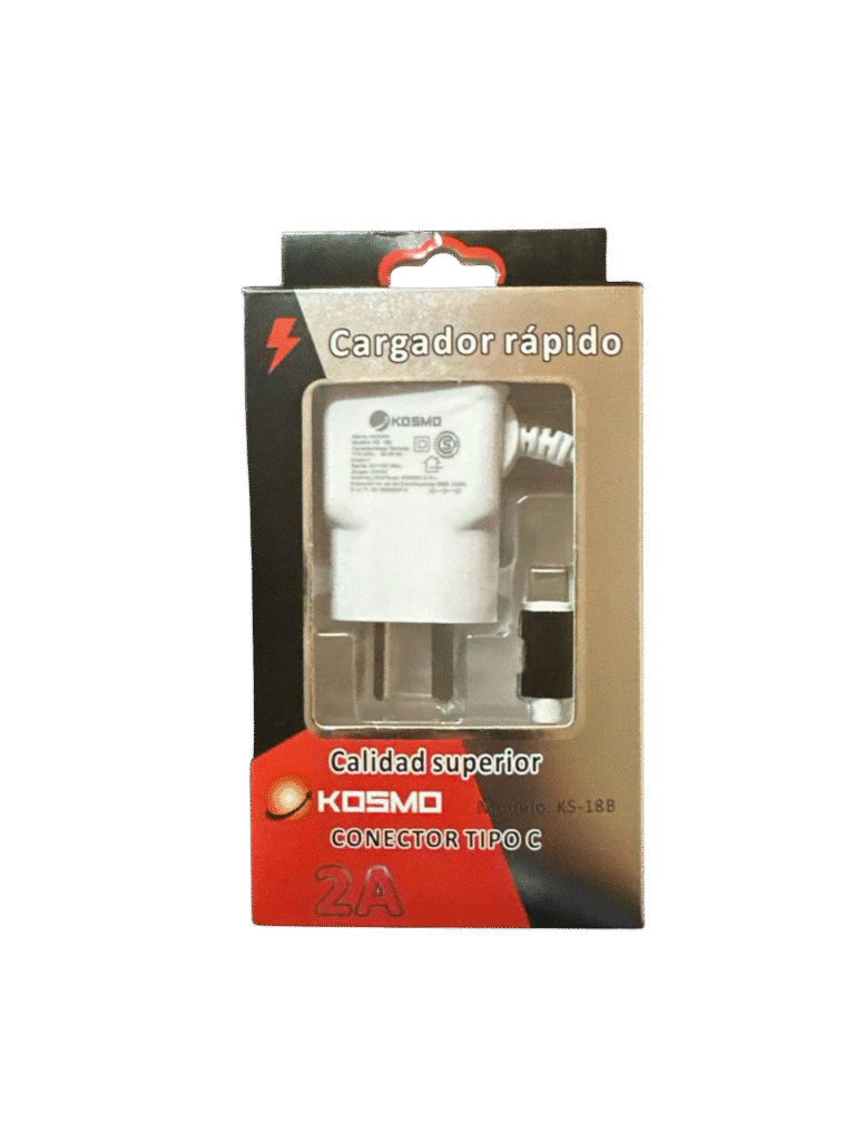 Cargador Kosmo 2A Tipo C