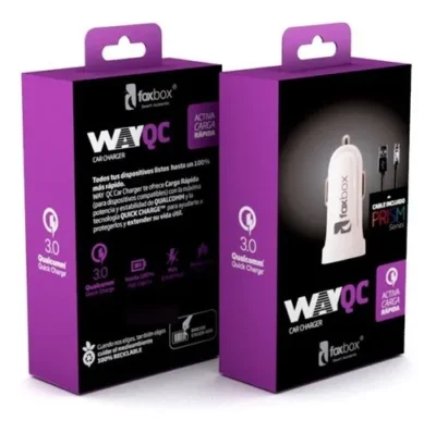 D_NQ_NP_2X_658606-MLA100111461641_122025-F Cargador Para Auto Foxbox Way Qc Alo WAY QC 3.1 A