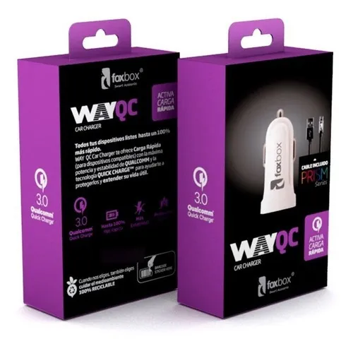 Cargador Para Auto Foxbox Way Qc Alo WAY QC 3.1 A