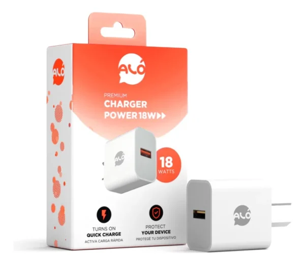 D_NQ_NP_2X_831557-MLA82355616368_022025-F Cargador De Pared 18 W Qc Salida A Alo 18 W QC