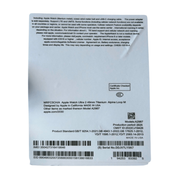 Reloj Inteligente Mart Wacht Apple Watch Ultra 2 Replica